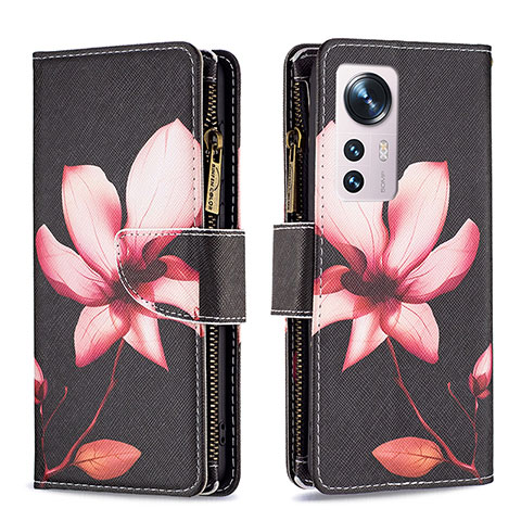 Coque Portefeuille Motif Fantaisie Livre Cuir Etui Clapet B04F pour Xiaomi Mi 12S 5G Rouge