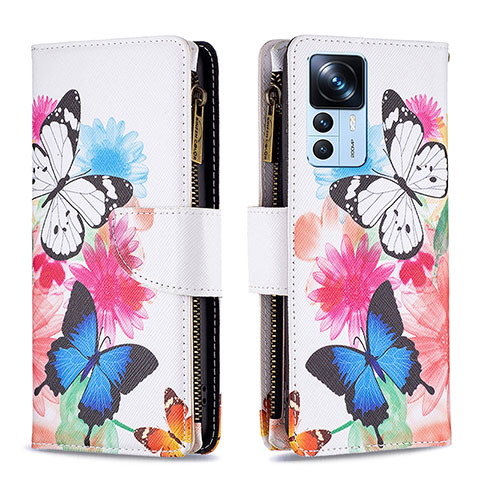 Coque Portefeuille Motif Fantaisie Livre Cuir Etui Clapet B04F pour Xiaomi Mi 12T Pro 5G Colorful