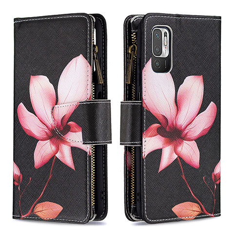 Coque Portefeuille Motif Fantaisie Livre Cuir Etui Clapet B04F pour Xiaomi POCO M3 Pro 5G Rouge