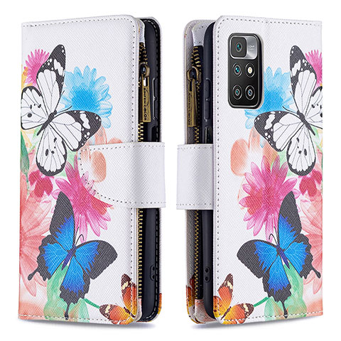 Coque Portefeuille Motif Fantaisie Livre Cuir Etui Clapet B04F pour Xiaomi Redmi 10 4G Colorful