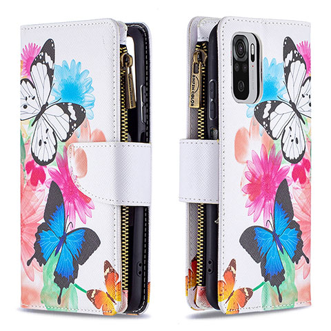 Coque Portefeuille Motif Fantaisie Livre Cuir Etui Clapet B04F pour Xiaomi Redmi Note 10 4G Colorful