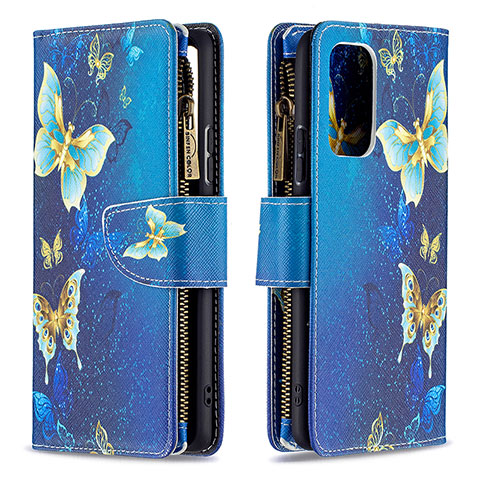 Coque Portefeuille Motif Fantaisie Livre Cuir Etui Clapet B04F pour Xiaomi Redmi Note 10 Pro 4G Bleu