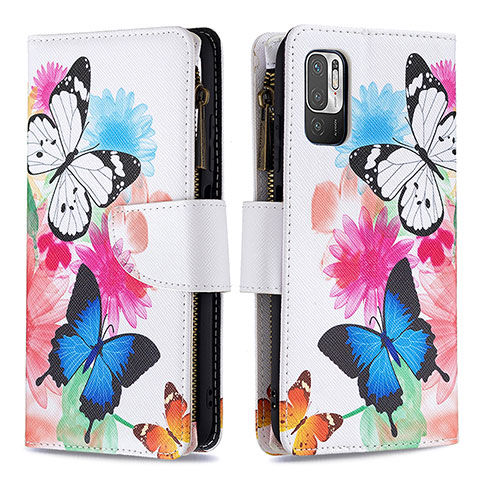 Coque Portefeuille Motif Fantaisie Livre Cuir Etui Clapet B04F pour Xiaomi Redmi Note 10T 5G Colorful