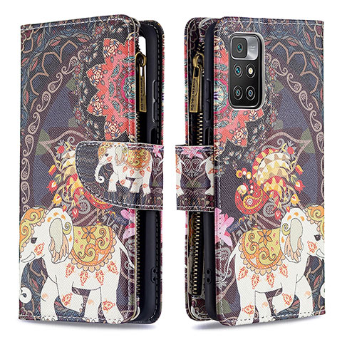 Coque Portefeuille Motif Fantaisie Livre Cuir Etui Clapet B04F pour Xiaomi Redmi Note 11 4G (2021) Marron