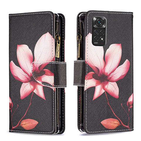 Coque Portefeuille Motif Fantaisie Livre Cuir Etui Clapet B04F pour Xiaomi Redmi Note 11 4G (2022) Rouge