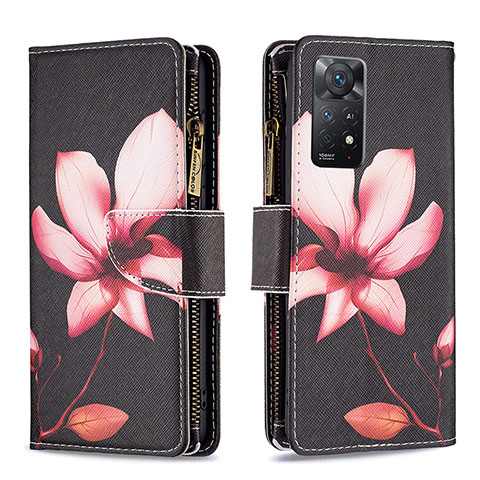 Coque Portefeuille Motif Fantaisie Livre Cuir Etui Clapet B04F pour Xiaomi Redmi Note 11 Pro 4G Rouge