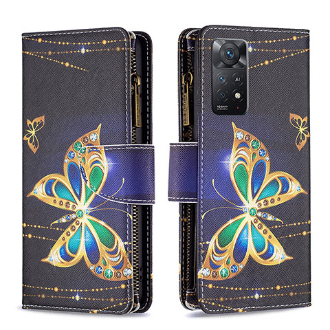 Coque Portefeuille Motif Fantaisie Livre Cuir Etui Clapet B04F pour Xiaomi Redmi Note 11 Pro 5G Noir