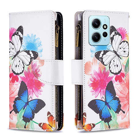 Coque Portefeuille Motif Fantaisie Livre Cuir Etui Clapet B04F pour Xiaomi Redmi Note 12 4G Colorful