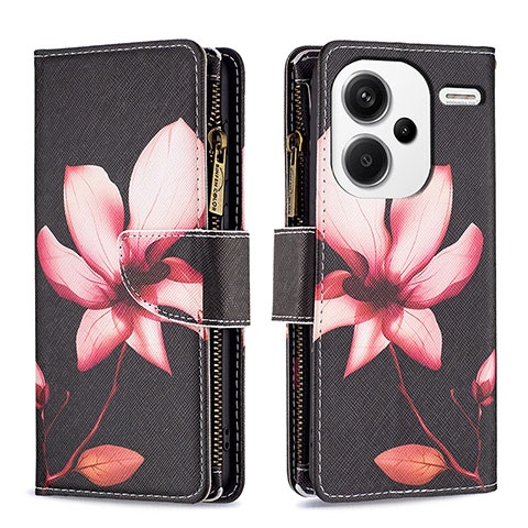 Coque Portefeuille Motif Fantaisie Livre Cuir Etui Clapet B04F pour Xiaomi Redmi Note 13 Pro+ Plus 5G Rouge