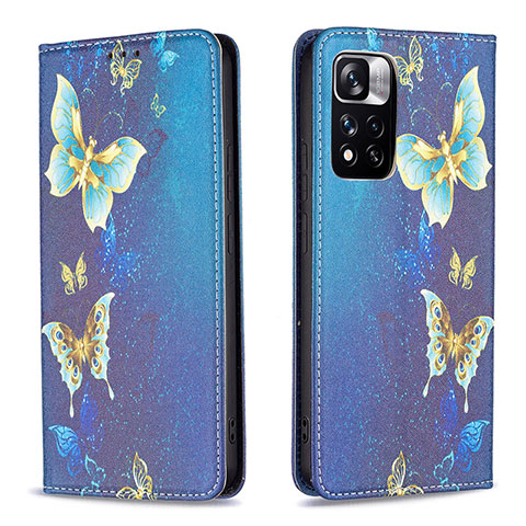 Coque Portefeuille Motif Fantaisie Livre Cuir Etui Clapet B05F pour Xiaomi Mi 11i 5G (2022) Bleu