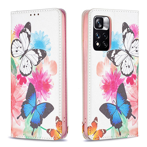 Coque Portefeuille Motif Fantaisie Livre Cuir Etui Clapet B05F pour Xiaomi Mi 11i 5G (2022) Colorful