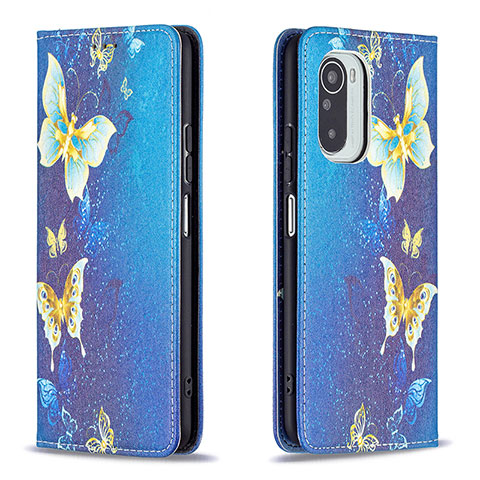 Coque Portefeuille Motif Fantaisie Livre Cuir Etui Clapet B05F pour Xiaomi Mi 11i 5G Bleu