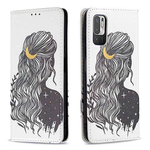 Coque Portefeuille Motif Fantaisie Livre Cuir Etui Clapet B05F pour Xiaomi POCO M3 Pro 5G Noir