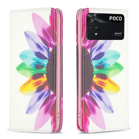 Coque Portefeuille Motif Fantaisie Livre Cuir Etui Clapet B05F pour Xiaomi Poco M4 Pro 4G Mixte