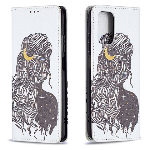 Coque Portefeuille Motif Fantaisie Livre Cuir Etui Clapet B05F pour Xiaomi Poco M5S Gris