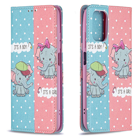 Coque Portefeuille Motif Fantaisie Livre Cuir Etui Clapet B05F pour Xiaomi Poco M5S Rose