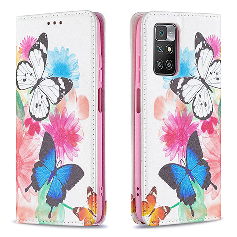 Coque Portefeuille Motif Fantaisie Livre Cuir Etui Clapet B05F pour Xiaomi Redmi 10 (2022) Colorful