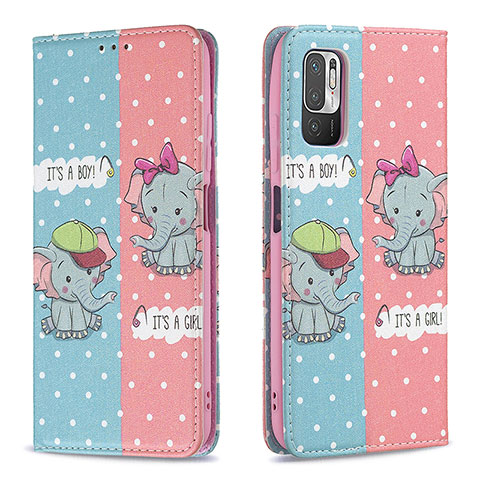 Coque Portefeuille Motif Fantaisie Livre Cuir Etui Clapet B05F pour Xiaomi Redmi Note 10 5G Rose