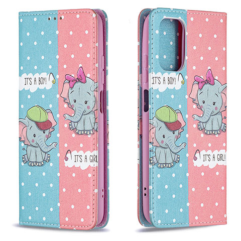 Coque Portefeuille Motif Fantaisie Livre Cuir Etui Clapet B05F pour Xiaomi Redmi Note 10S 4G Rose