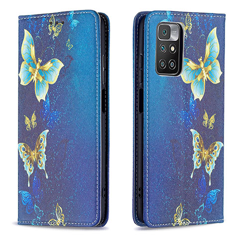 Coque Portefeuille Motif Fantaisie Livre Cuir Etui Clapet B05F pour Xiaomi Redmi Note 11 4G (2021) Bleu