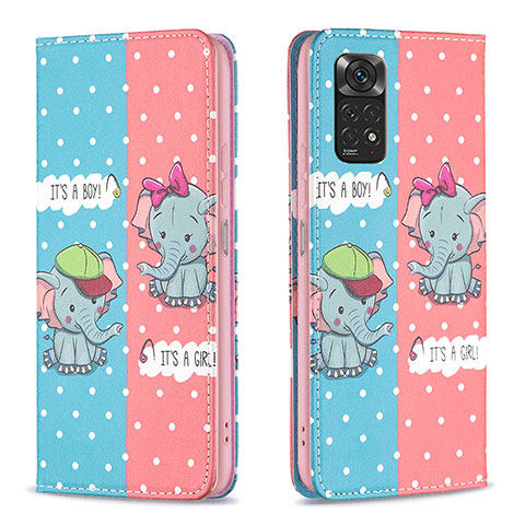 Coque Portefeuille Motif Fantaisie Livre Cuir Etui Clapet B05F pour Xiaomi Redmi Note 11 4G (2022) Rose