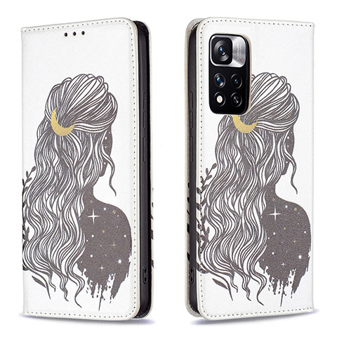 Coque Portefeuille Motif Fantaisie Livre Cuir Etui Clapet B05F pour Xiaomi Redmi Note 11 Pro+ Plus 5G Noir