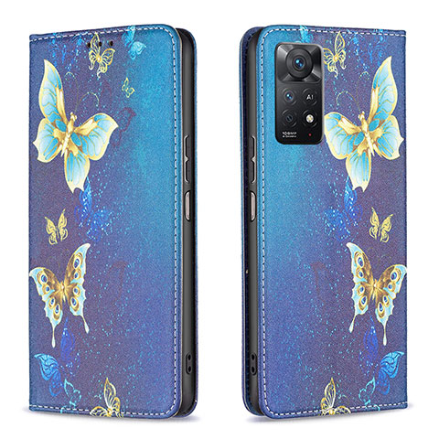 Coque Portefeuille Motif Fantaisie Livre Cuir Etui Clapet B05F pour Xiaomi Redmi Note 12 Pro 4G Bleu