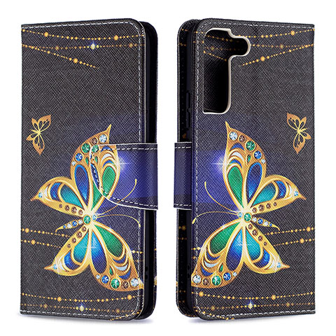 Coque Portefeuille Motif Fantaisie Livre Cuir Etui Clapet B09F pour Samsung Galaxy S22 5G Noir