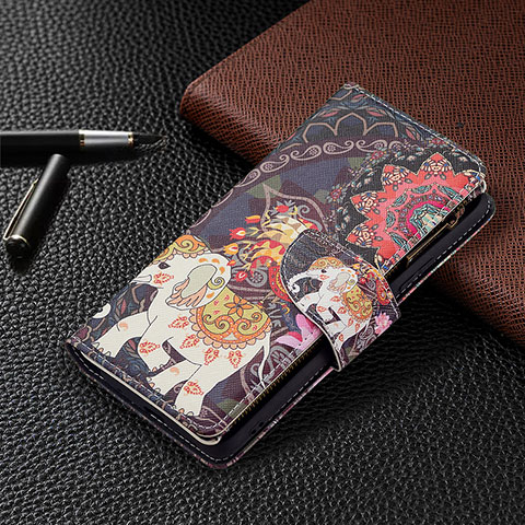 Coque Portefeuille Motif Fantaisie Livre Cuir Etui Clapet BF3 pour Xiaomi Redmi Note 10 Pro 4G Marron