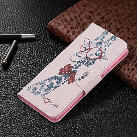 Coque Portefeuille Motif Fantaisie Livre Cuir Etui Clapet BF4 pour Xiaomi Redmi Note 10 Pro 4G Rose