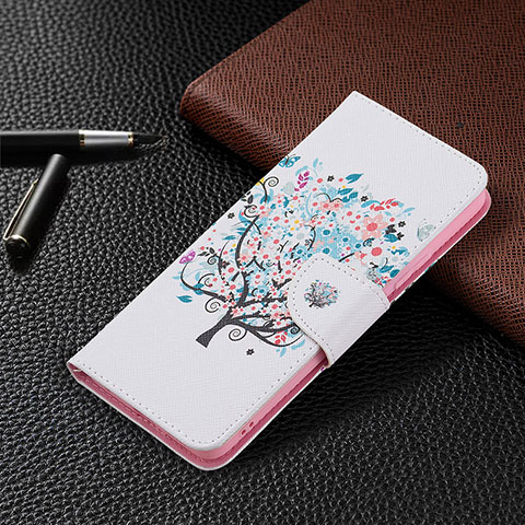 Coque Portefeuille Motif Fantaisie Livre Cuir Etui Clapet BF4 pour Xiaomi Redmi Note 10 Pro Max Blanc