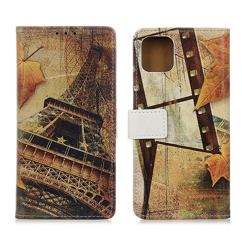 Coque Portefeuille Motif Fantaisie Livre Cuir Etui Clapet D02Y pour Motorola Moto Edge S 5G Marron