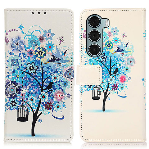 Coque Portefeuille Motif Fantaisie Livre Cuir Etui Clapet D02Y pour Motorola Moto Edge S30 5G Bleu