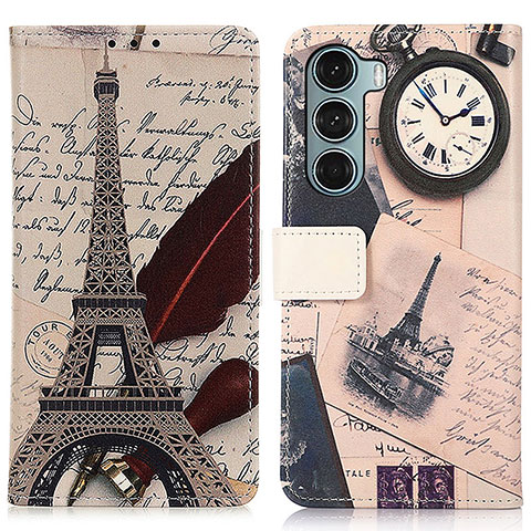 Coque Portefeuille Motif Fantaisie Livre Cuir Etui Clapet D02Y pour Motorola Moto Edge S30 5G Gris