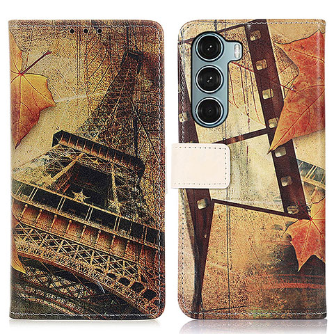 Coque Portefeuille Motif Fantaisie Livre Cuir Etui Clapet D02Y pour Motorola Moto Edge S30 5G Marron