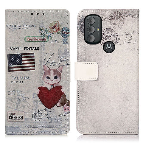 Coque Portefeuille Motif Fantaisie Livre Cuir Etui Clapet D02Y pour Motorola Moto G Play (2023) Vin Rouge