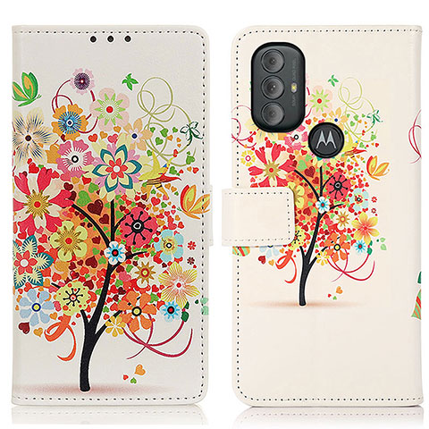 Coque Portefeuille Motif Fantaisie Livre Cuir Etui Clapet D02Y pour Motorola Moto G Play Gen 2 Rouge