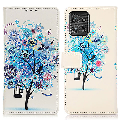 Coque Portefeuille Motif Fantaisie Livre Cuir Etui Clapet D02Y pour Motorola ThinkPhone 5G Bleu