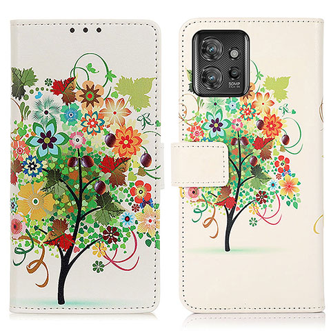 Coque Portefeuille Motif Fantaisie Livre Cuir Etui Clapet D02Y pour Motorola ThinkPhone 5G Vert