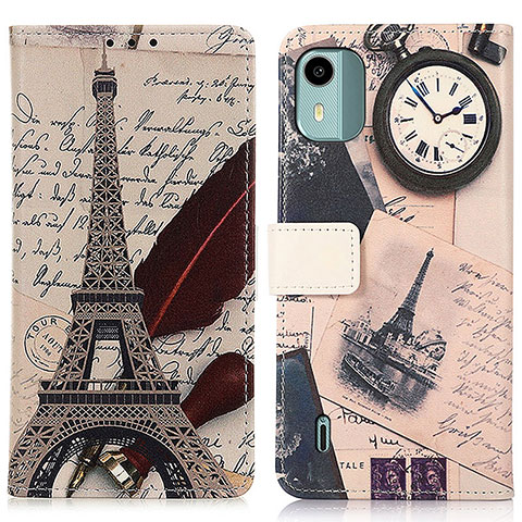 Coque Portefeuille Motif Fantaisie Livre Cuir Etui Clapet D02Y pour Nokia C12 Plus Mixte