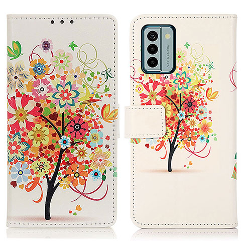 Coque Portefeuille Motif Fantaisie Livre Cuir Etui Clapet D02Y pour Nokia G22 Rouge