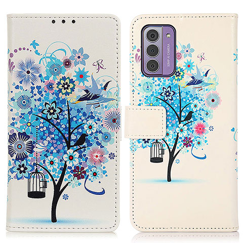 Coque Portefeuille Motif Fantaisie Livre Cuir Etui Clapet D02Y pour Nokia G42 5G Bleu