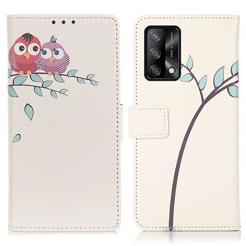 Coque Portefeuille Motif Fantaisie Livre Cuir Etui Clapet D02Y pour Oppo A74 4G Rose