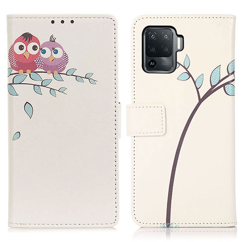 Coque Portefeuille Motif Fantaisie Livre Cuir Etui Clapet D02Y pour Oppo A94 4G Rose