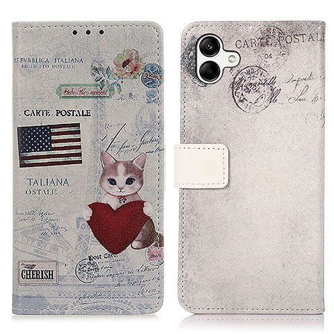 Coque Portefeuille Motif Fantaisie Livre Cuir Etui Clapet D02Y pour Samsung Galaxy M04 Rouge