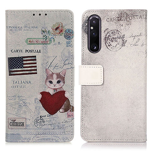 Coque Portefeuille Motif Fantaisie Livre Cuir Etui Clapet D02Y pour Sony Xperia 1 V Mixte