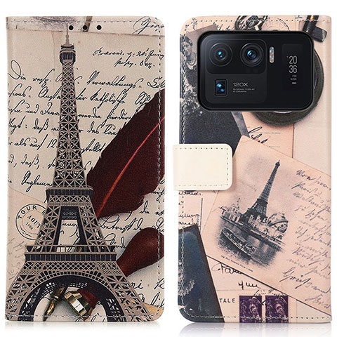 Coque Portefeuille Motif Fantaisie Livre Cuir Etui Clapet D02Y pour Xiaomi Mi 11 Ultra 5G Gris