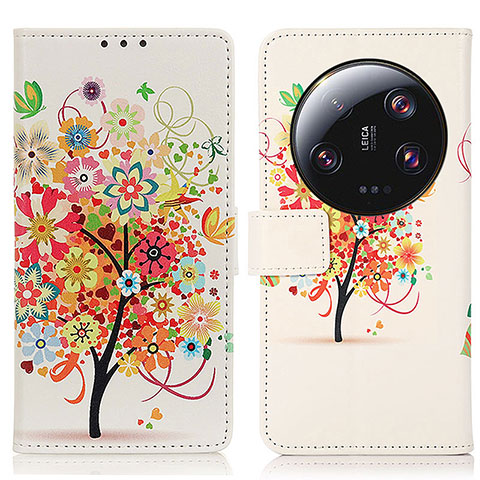 Coque Portefeuille Motif Fantaisie Livre Cuir Etui Clapet D02Y pour Xiaomi Mi 13 Ultra 5G Rouge