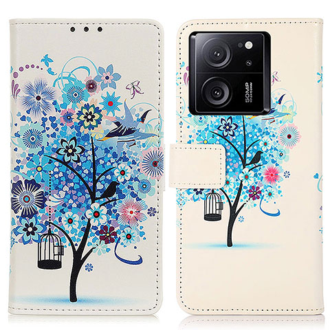 Coque Portefeuille Motif Fantaisie Livre Cuir Etui Clapet D02Y pour Xiaomi Mi 13T 5G Bleu