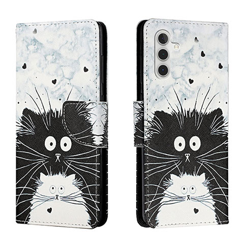 Coque Portefeuille Motif Fantaisie Livre Cuir Etui Clapet H01X pour Samsung Galaxy A13 5G Gris